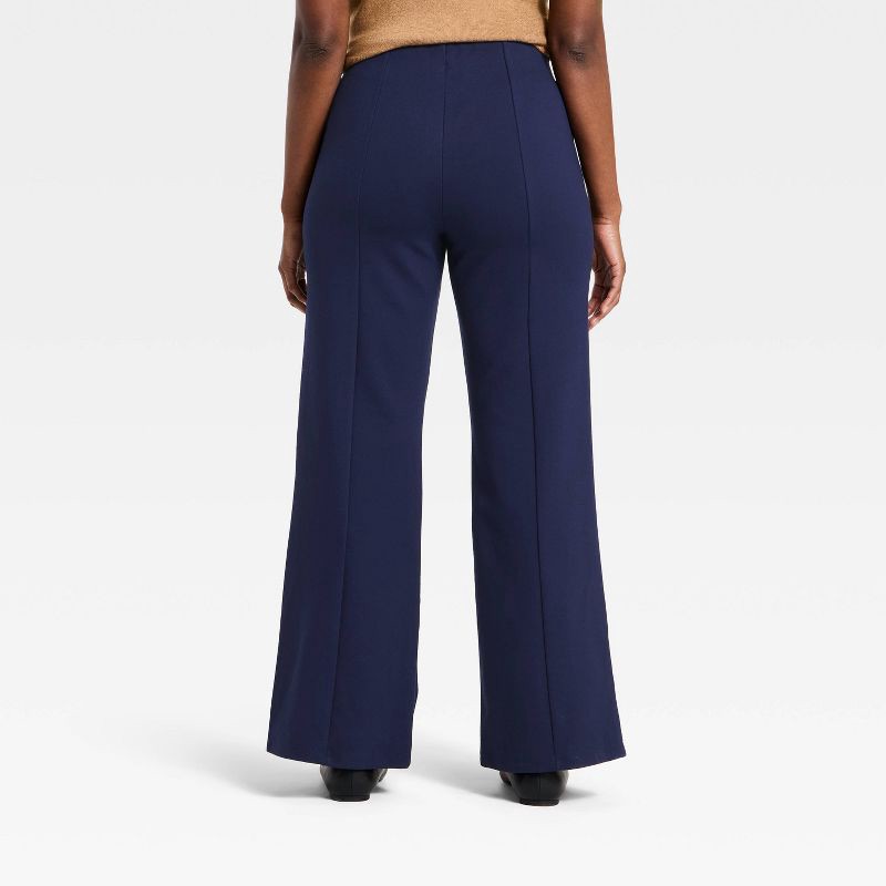slide 2 of 3, Women's High-Rise Ponte Pull-On Pants - A New Day™ Navy S, 1 ct
