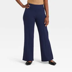 Women's High-Rise Ponte Pull-On Pants - A New Day™ Navy XL