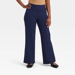 Women's High-Rise Ponte Pull-On Pants - A New Day™ Navy XL