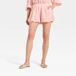 Women's Bubble Hem Shorts - A New Day™ Pink L