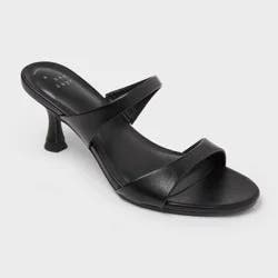 Women's Paige Heels with Memory Foam Insole - A New Day™ Black 7