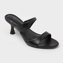 Women's Paige Heels with Memory Foam Insole - A New Day™ Black 9