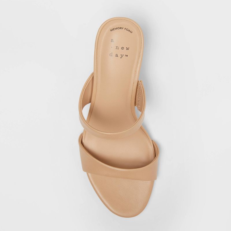 slide 4 of 4, Women's Paige Heels with Memory Foam Insole - A New Day™ Tan 8, 1 ct