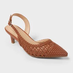 Women's Miriam Louis Heels with Memory Foam - Universal Thread™ Cognac 6.5