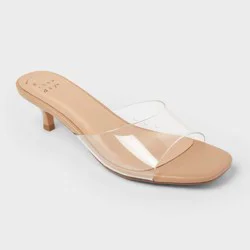 Women's Lois Kitten Heels - A New Day™ Clear 10