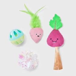 Roots Ball and Food Shaped Cat Toy - Boots & Barkley™ 4ct