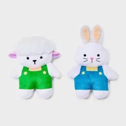 Bunny and Lamb Plush Cat Toy Set - 2pk - Boots & Barkley™