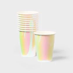 10ct Iridescent Shiny Paper Cups- Spritz™