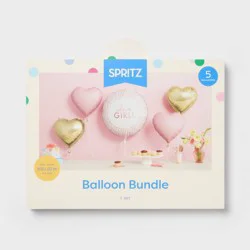 5ct It's a Girl Foil Balloon Bouquet Pink- Spritz™