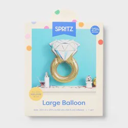 Large Wedding Diamond Ring Foil Balloon- Spritz™