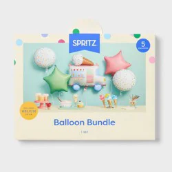 5ct Ice Cream Sprinkle Birthday Foil Balloon Bouquet- Spritz™