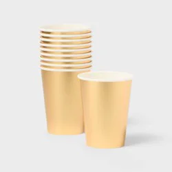 10ct Paper Cups Metallic Gold - Spritz™