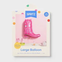 Large Hot Pink Cowgirl Boot Foil Balloon- Spritz™