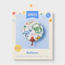 Dinosaur Happy Birthday Round Foil Balloon- Spritz™