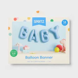 BABY Foil Balloon Banner Pastel Blue - Spritz™