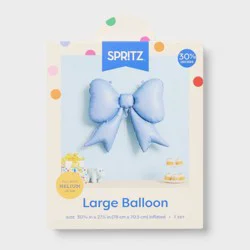 Large Light Blue Bow Foil Balloon- Spritz™