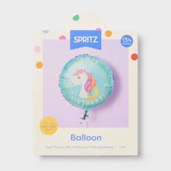 Unicorn Happy Birthday Round Foil Balloon- Spritz™