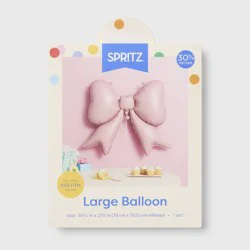 Large Pink Bow Foil Balloon- Spritz™