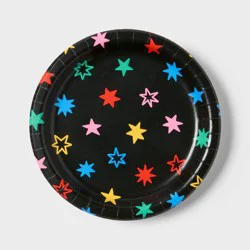 20ct Rainbow Stars Snack Paper Plates - Spritz™