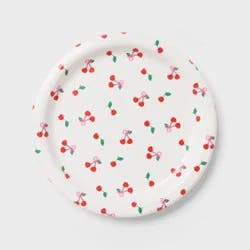 20ct Ditsy Cherry Dinner Paper Plates - Spritz™