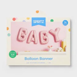 BABY Foil Balloon Banner Pastel Pink - Spritz™