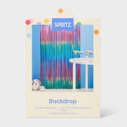 Tinsel Foil Fringe Party Backdrop Decoration Rainbow - Spritz™