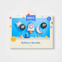 5ct Space Happy Birthday Foil Balloon Bouquet- Spritz™
