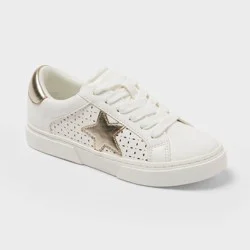 Girls' Kaitlyn Lace Up Court Sneakers - art class™ White 2