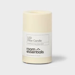 3"x5" LED Pillar Candle White - Room Essentials™