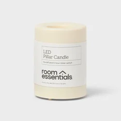3"x4" LED Pillar Candle White - Room Essentials™