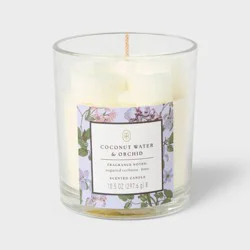 Sculpted Wax Fragranced Coconut Water and Orchid Jar Candle - Threshold™