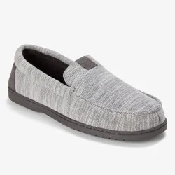 dluxe by dearfoams Men's Brickham Loafer Slippers - Gray L