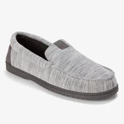 dluxe by dearfoams Men's Brickham Loafer Slippers - Gray L