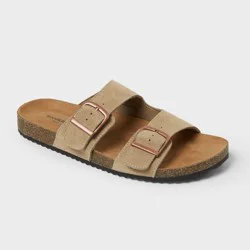Men's Saul Suede Two Band Sandals - Goodfellow & Co™ Taupe 9