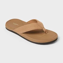 Men's Ian Comfort Flip Flop Thong Sandals - Goodfellow & Co™ Tan M