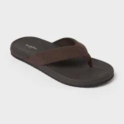 Men's Ian Comfort Flip Flop Thong Sandals - Goodfellow & Co™ Brown M