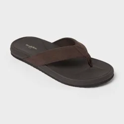 Men's Ian Comfort Flip Flop Thong Sandals - Goodfellow & Co™ Brown L