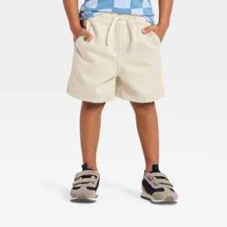 Toddler Boys' Relaxed Fit Pull-On Denim Shorts - Cat & Jack™ Khaki 4T