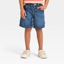 Toddler Boys' Lakeside Flat Front Pull-On Shorts - Cat & Jack™ Dark Wash 3T