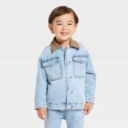 Toddler Boys' Classic Denim Workwear Jacket - Cat & Jack™ Light Wash 2T