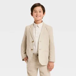 Boys' Linen Suit Jacket - Cat & Jack™ Beige 5