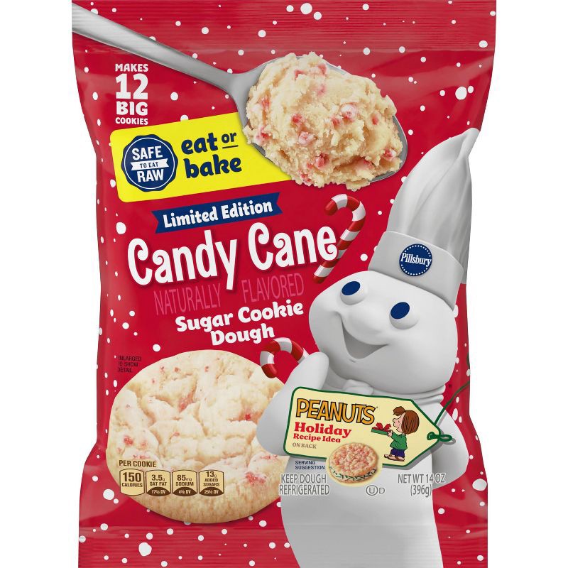 slide 2 of 7, Pillsbury Candy Cane Sugar Cookie Dough - 14ct/12ct, 14 ct, 12 ct