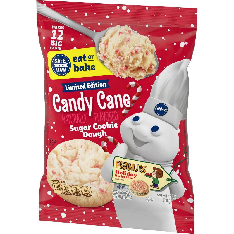 slide 3 of 7, Pillsbury Candy Cane Sugar Cookie Dough - 14ct/12ct, 14 ct, 12 ct