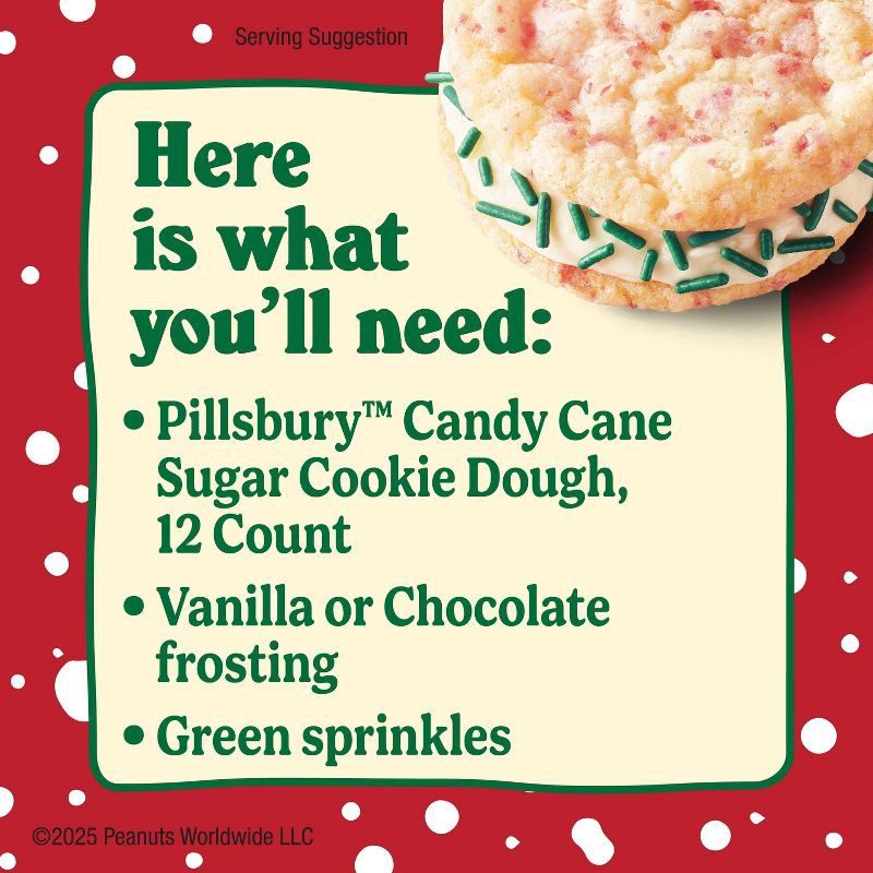 slide 6 of 7, Pillsbury Candy Cane Sugar Cookie Dough - 14ct/12ct, 14 ct, 12 ct