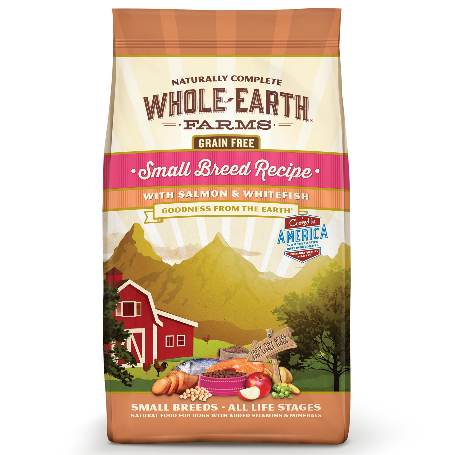 slide 4 of 6, Whole Earth Farms Grain Free Dry Dog Food Small Breed Recipe with Salmon & Whitefish - 12 lb Bag, 12 lb