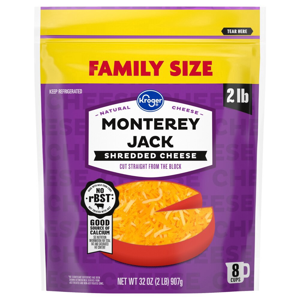 slide 4 of 4, Kroger® Natural Monterey Jack Shredded Cheese Family Size, 32 oz