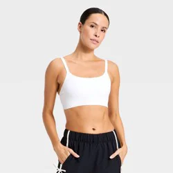 Women's Seamless Light Support Cami Sports Bra - All In Motion™ White XXL