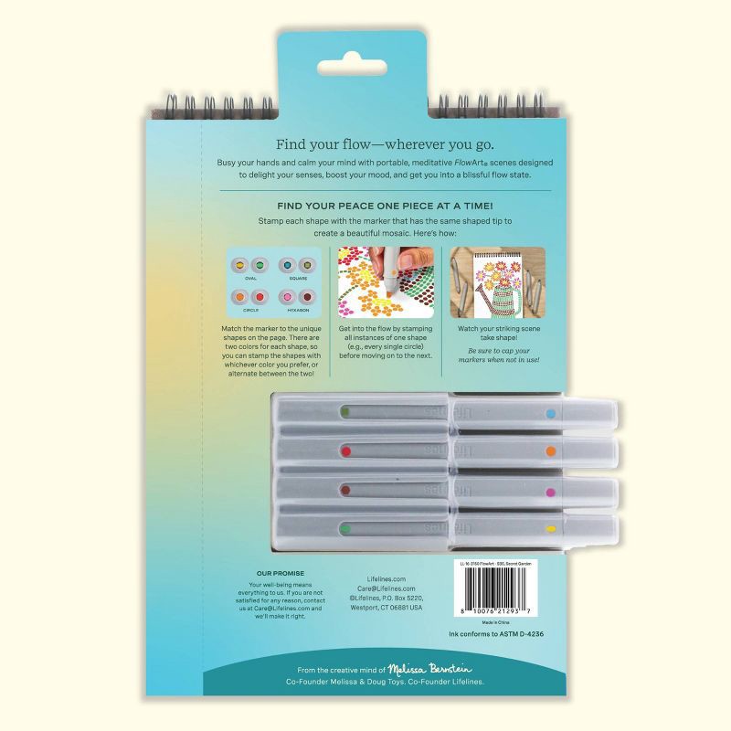 slide 11 of 12, Lifelines FlowArt: Stamp by Shape Secret Garden, 1 ct