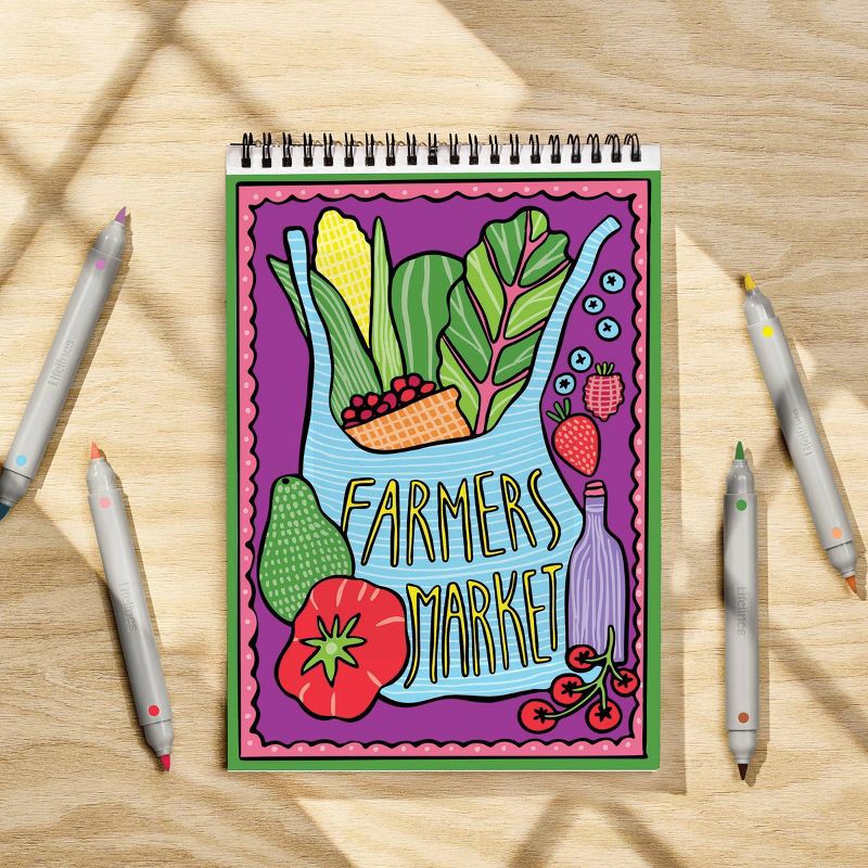 slide 6 of 12, Lifelines FlowArt: Hidden Patterns Foodie Fun, 1 ct