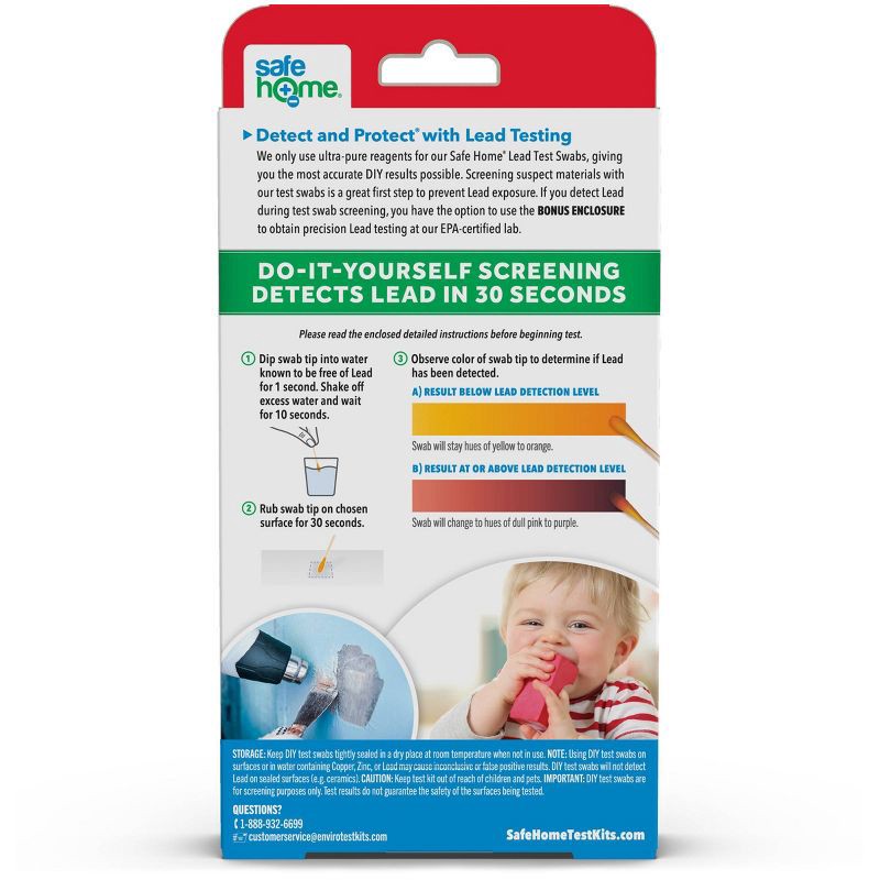 slide 2 of 8, Safe Home 10pk DIY Surface Lead Combo Test Kit, 10 ct